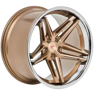Ferrada Wheels CM1 Brushed Cobre / Chrome Lip 20x9 5x112 ET35 66.56 Mid Concavity Cheap