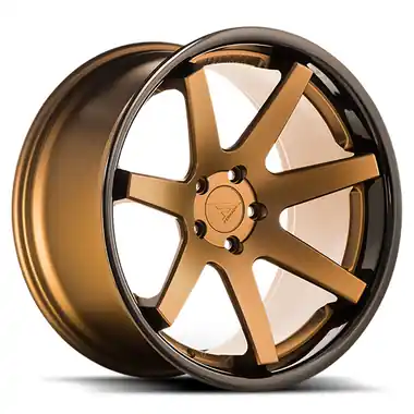 Luxury Ferrada Wheels FR1 Matte Bronze / Gloss Black Lip 20x10.5 5x114 ET25 73.1 Deep Concavity