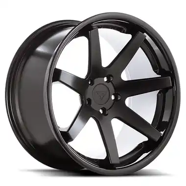 Ferrada Wheels FR1 Matte Black / Gloss Black Lip 22x9 5x130 ET42 71.6 Mid Concavity Free Shipping