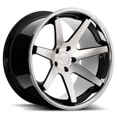 Ferrada Wheels FR1 Machine Black / Chrome Lip 22x10.5 5x120 ET40 74.1 Deep Concavity Reduced Price